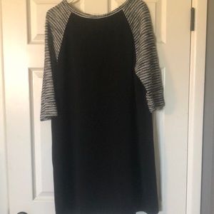 Loft Black and White Dress